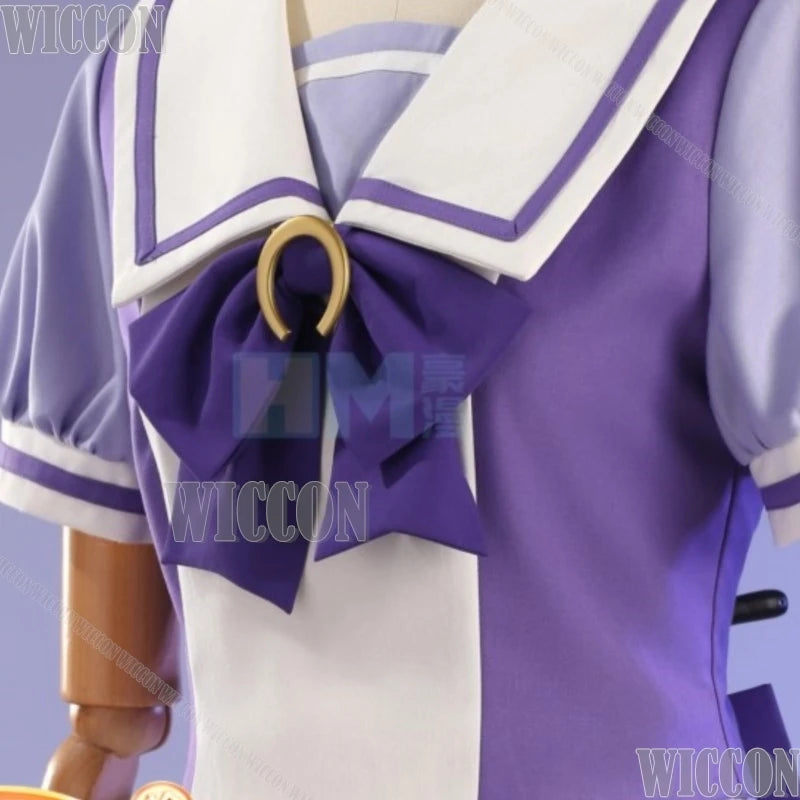 Gold Ship Uma Musume Pretty Derby Anime Cosplay Purple Sailor Dress Wig Toukai Teiou School Uniform Halloween Navidad Carnaval