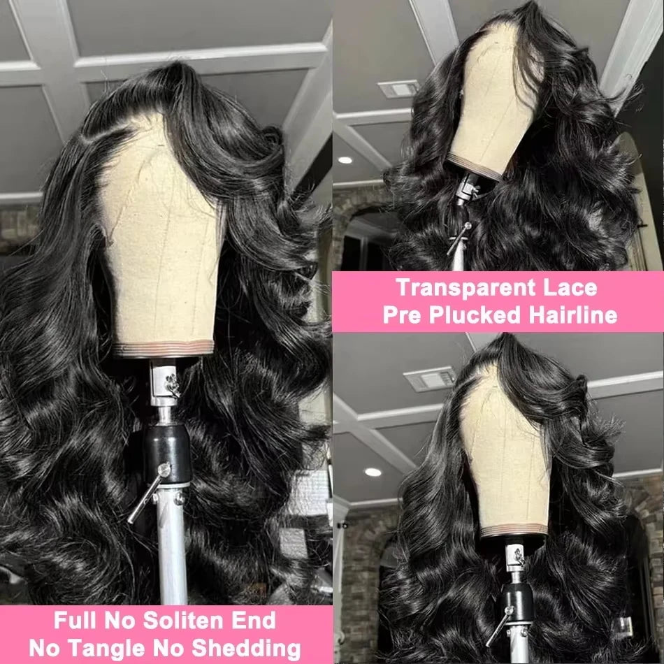 40 42 Inch HD 300% 13x6  Body Water Wave Lace Front Human Hair Wigs 13x4 Lace Frontal Wig 5x5 Glueless Closure Ready To Wear Wig