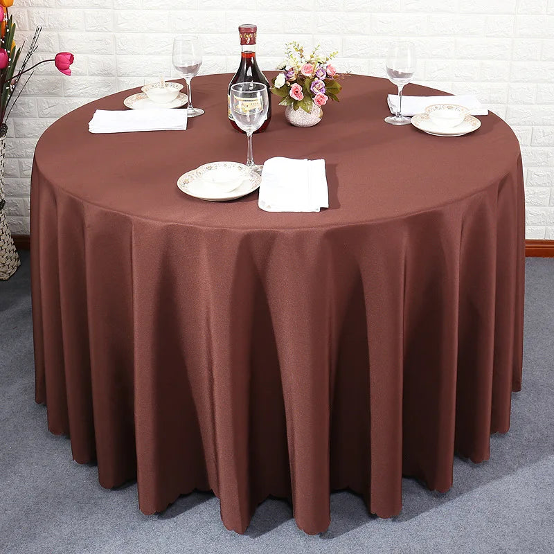 Wedding Christmas Decorative Table Cloth Round Tablecloths Dining Table Cover Birthday Banquet Decor Home Dining Table Cover