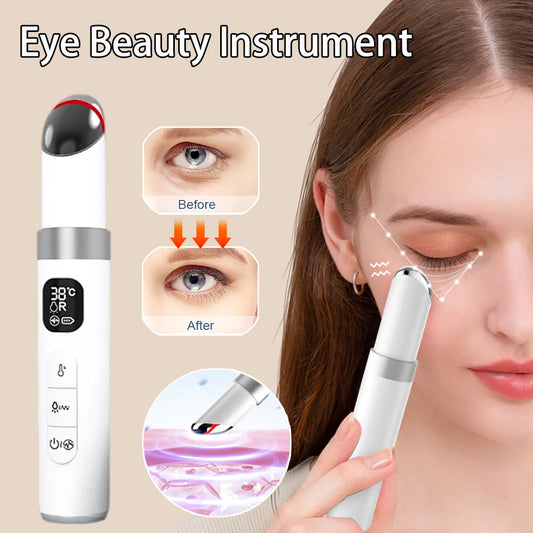 Electric Eye Massager EMS Microcurrent Eye Care Remove Dark Circles Eye Bags Vibration Hot Massage Relax Eye Massage Instrument