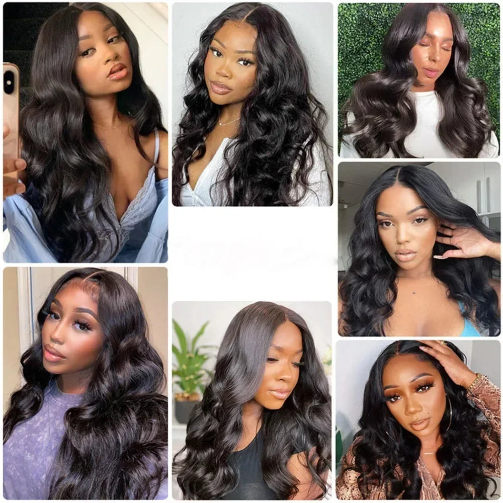 200 Density V Part Wig Human Hair Body Wave Upgrade U Part Wig No Leave Out Glueless Machine Made Clip In Half Human Hair Wigs