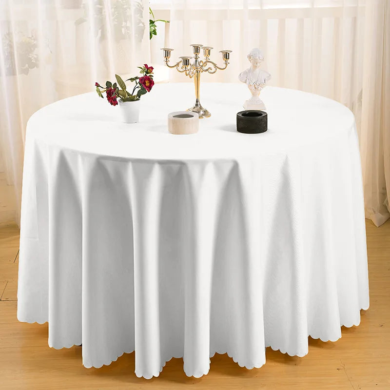 Wedding Christmas Decorative Table Cloth Round Tablecloths Dining Table Cover Birthday Banquet Decor Home Dining Table Cover