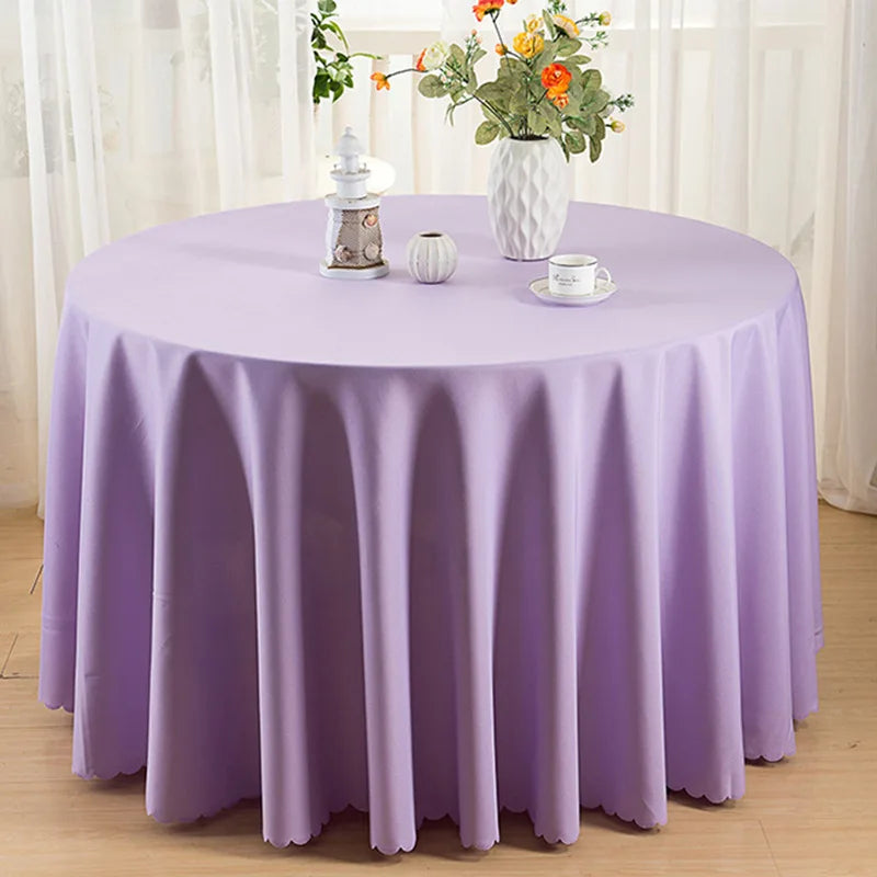 Wedding Christmas Decorative Table Cloth Round Tablecloths Dining Table Cover Birthday Banquet Decor Home Dining Table Cover