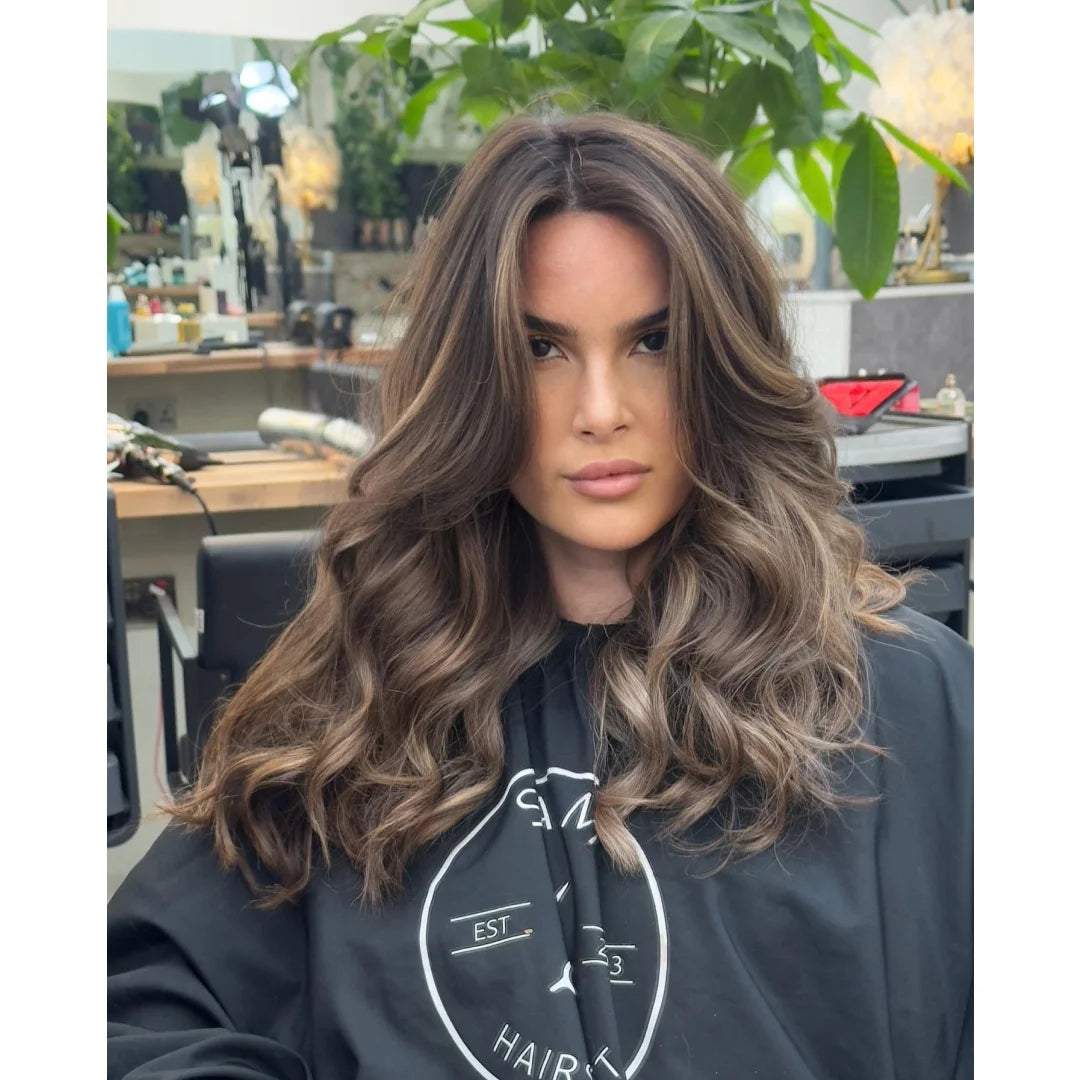 Long Natural Wavy Chestnut brown Wig Realistic And Natural Luxury Synthetic Lace Wigs For Women Cosplay Party