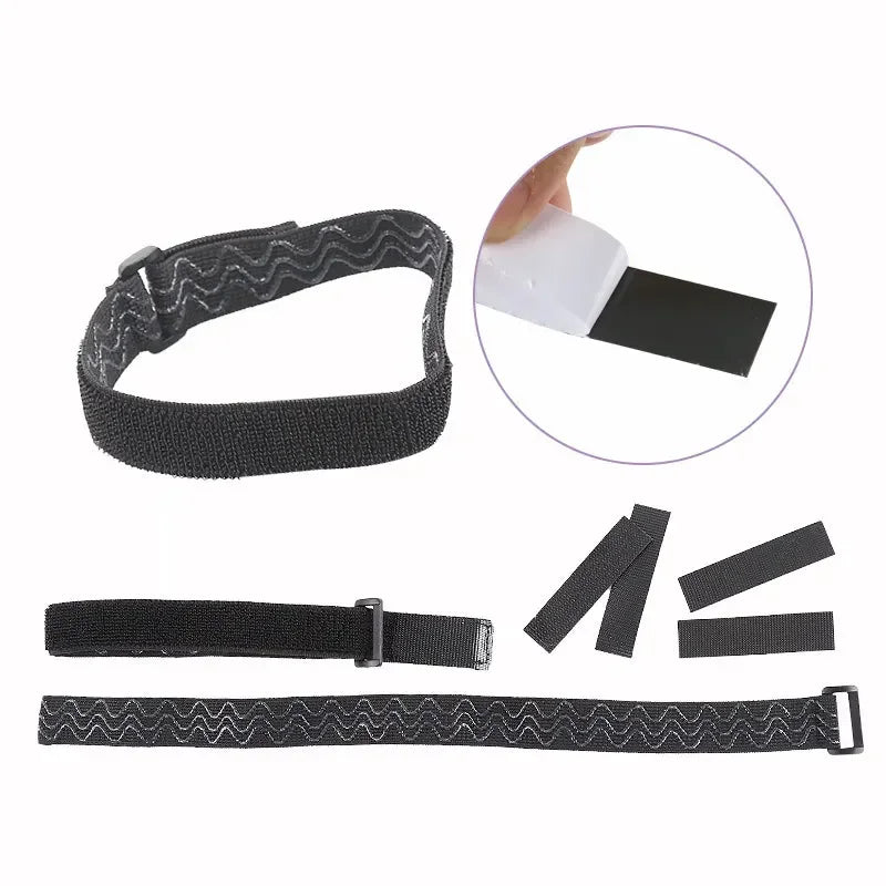 Women's Adjustable Anti-Slip Elastic Shoelaces Boot Straps with Adhesive Tape Shoe Laces Lock for Holding Loose Boots Accessory