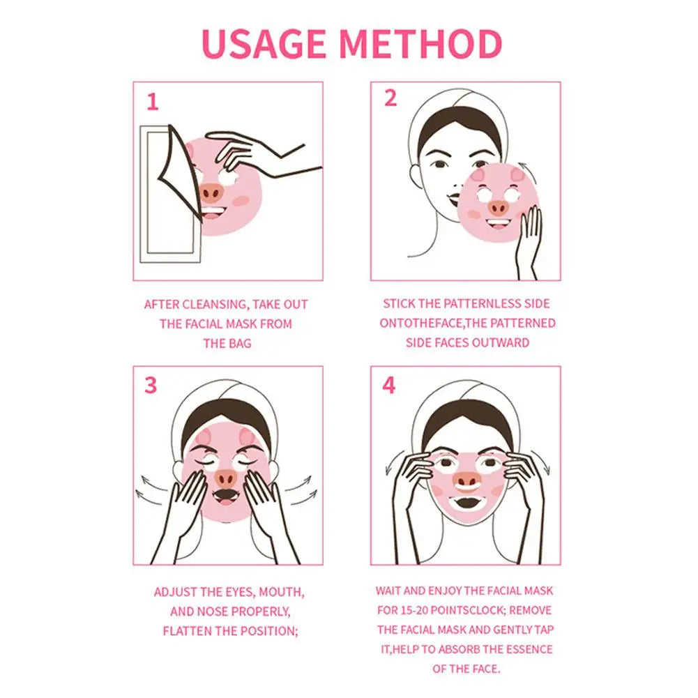 1/5pcs Cute Cartoon Animal Children's Sheet Mask Kids Spa Moisturize Face Masks Gentle Moisturizing Brighten Mask Skincare