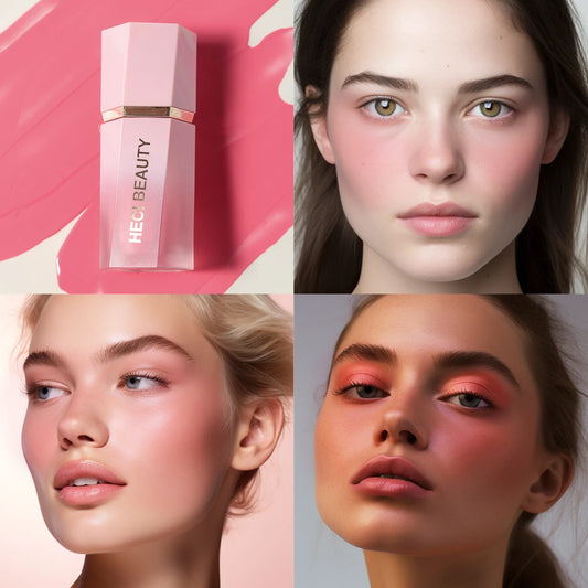 3PCS 2-in-1 Liquid Blush Set,  Cheek&Lip Tint, Buildable Color Hypoallergenic Blush, Dewy Cream Blush Girls Must Have Makeup Set