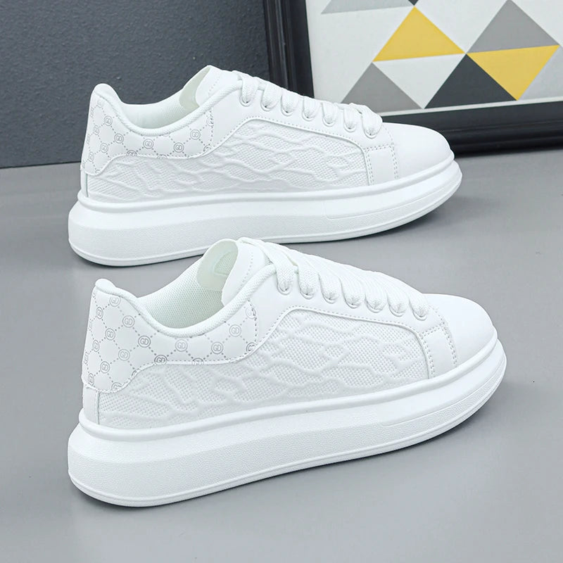 Luxury Men's Shoes 2025 Men Leather Sneakers Thick Soled Board Shoes Tennis Shoes New Casual Shoes Walking Shoes for Men & Women