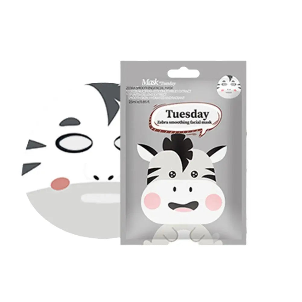 1/5pcs Cute Cartoon Animal Children's Sheet Mask Kids Spa Moisturize Face Masks Gentle Moisturizing Brighten Mask Skincare