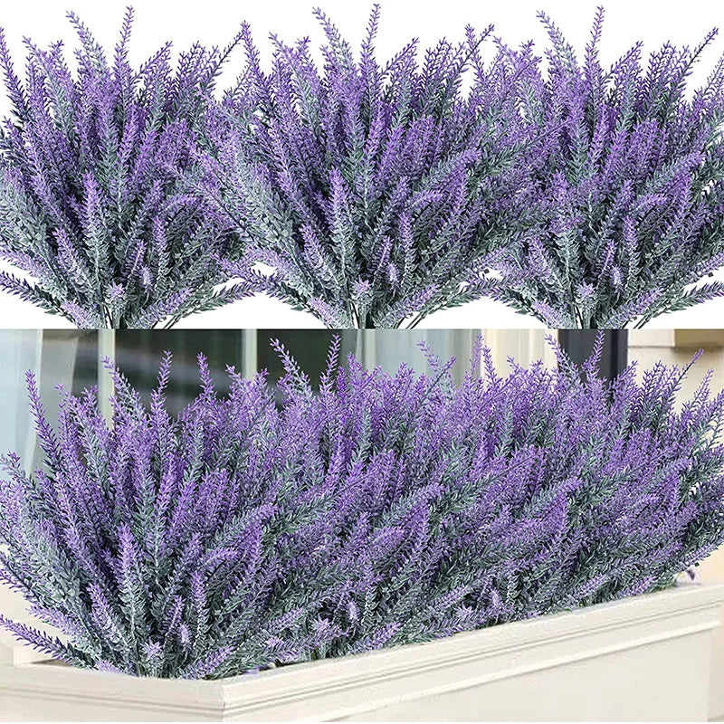 A Bunch of Provence Lavender Plastic Artificial Flowers False Plants Wedding Home Decoration Christmas Table Decoration