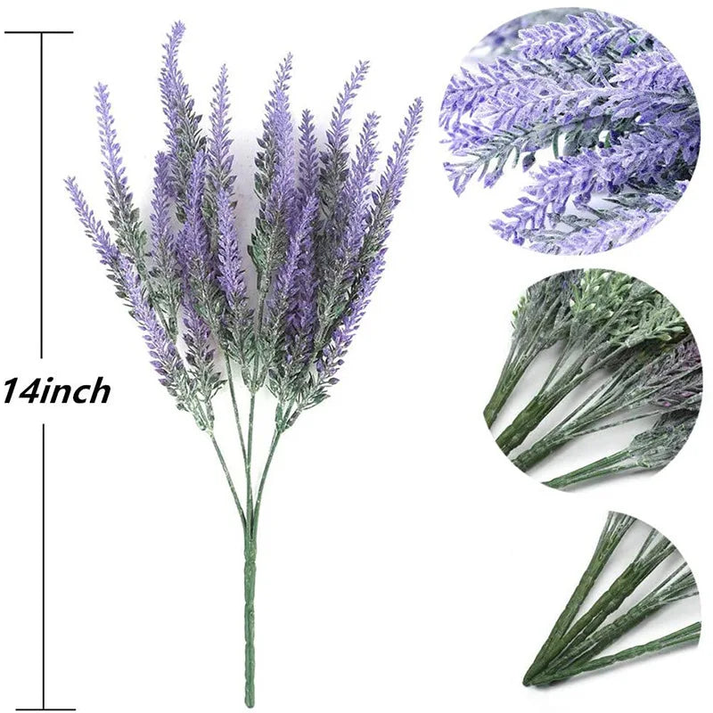 A Bunch of Provence Lavender Plastic Artificial Flowers False Plants Wedding Home Decoration Christmas Table Decoration