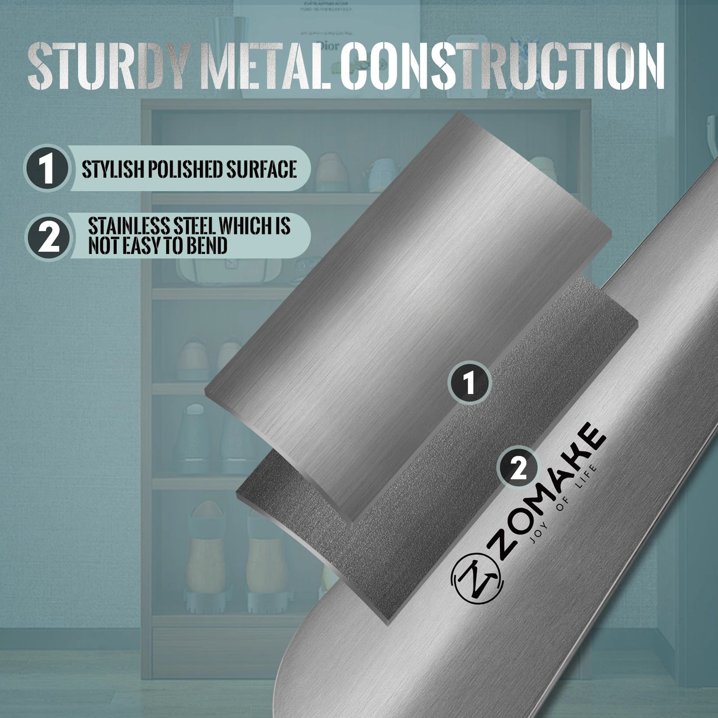 30cm Shoe Lifter Metal Shoe Horns Long Handle Shoe Horn Spoon Shoehorn for Seniors Mens Womens Kidss Stainless Steel Shoehorn