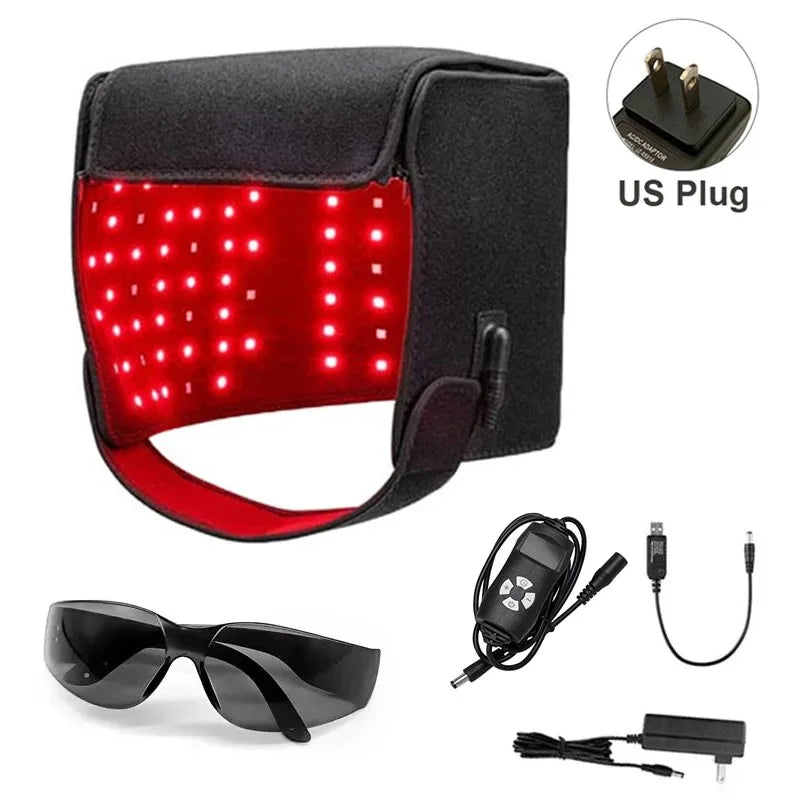 Red Light Hats for Hair Regrowth Infrared light Cap Thinning Anti Hair Loss Anxiety Stress Reduce Migraine Scalp Relax Massager