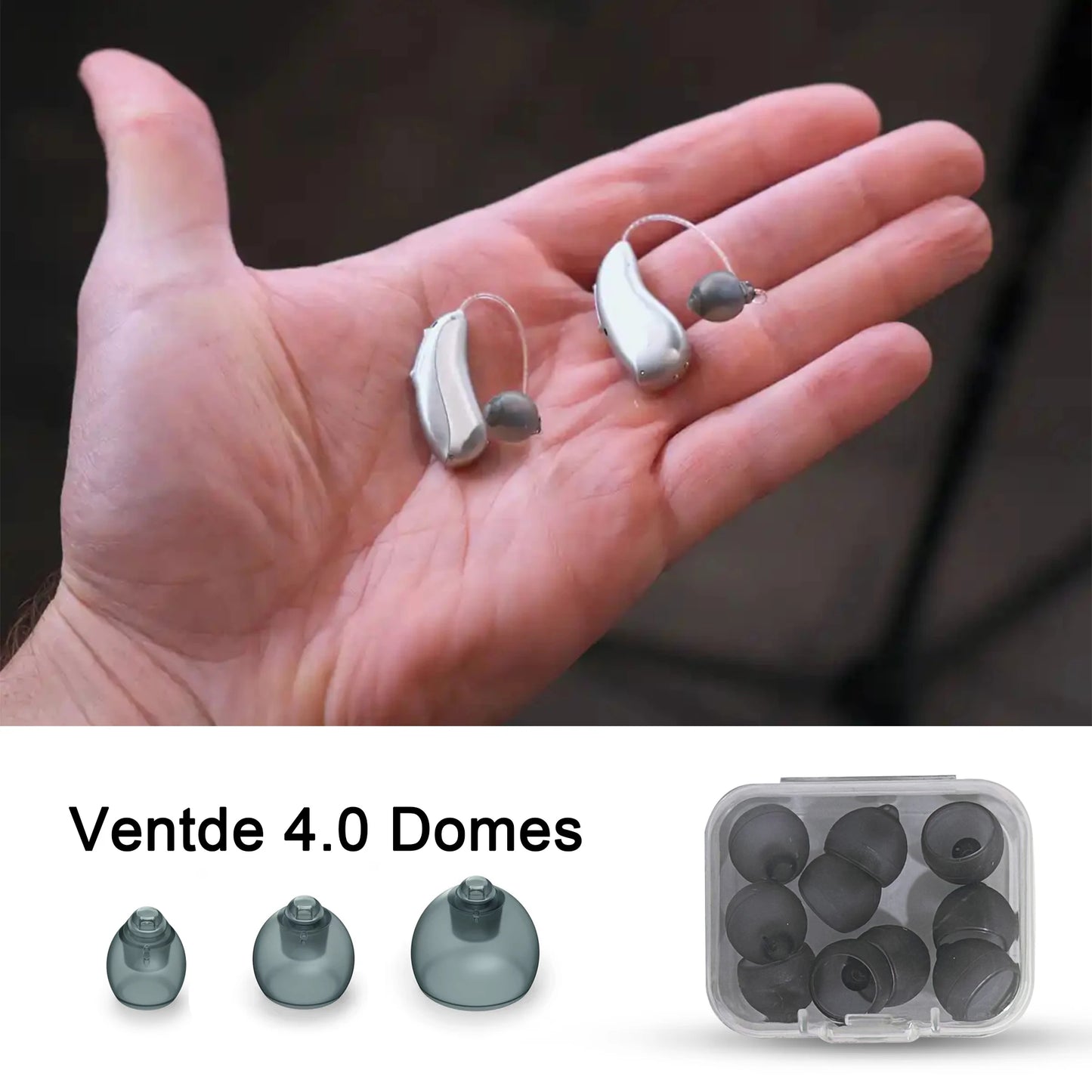 20 pcs for Phonak Vented 4.0 Hearing Aid Domes,Hearing Aids Domes for Phonak Audeo Marvel Paradise Lumity Accessory(S/M/L )