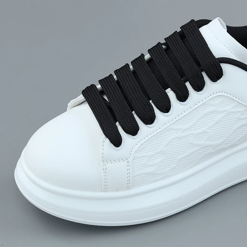 Luxury Men's Shoes 2025 Men Leather Sneakers Thick Soled Board Shoes Tennis Shoes New Casual Shoes Walking Shoes for Men & Women