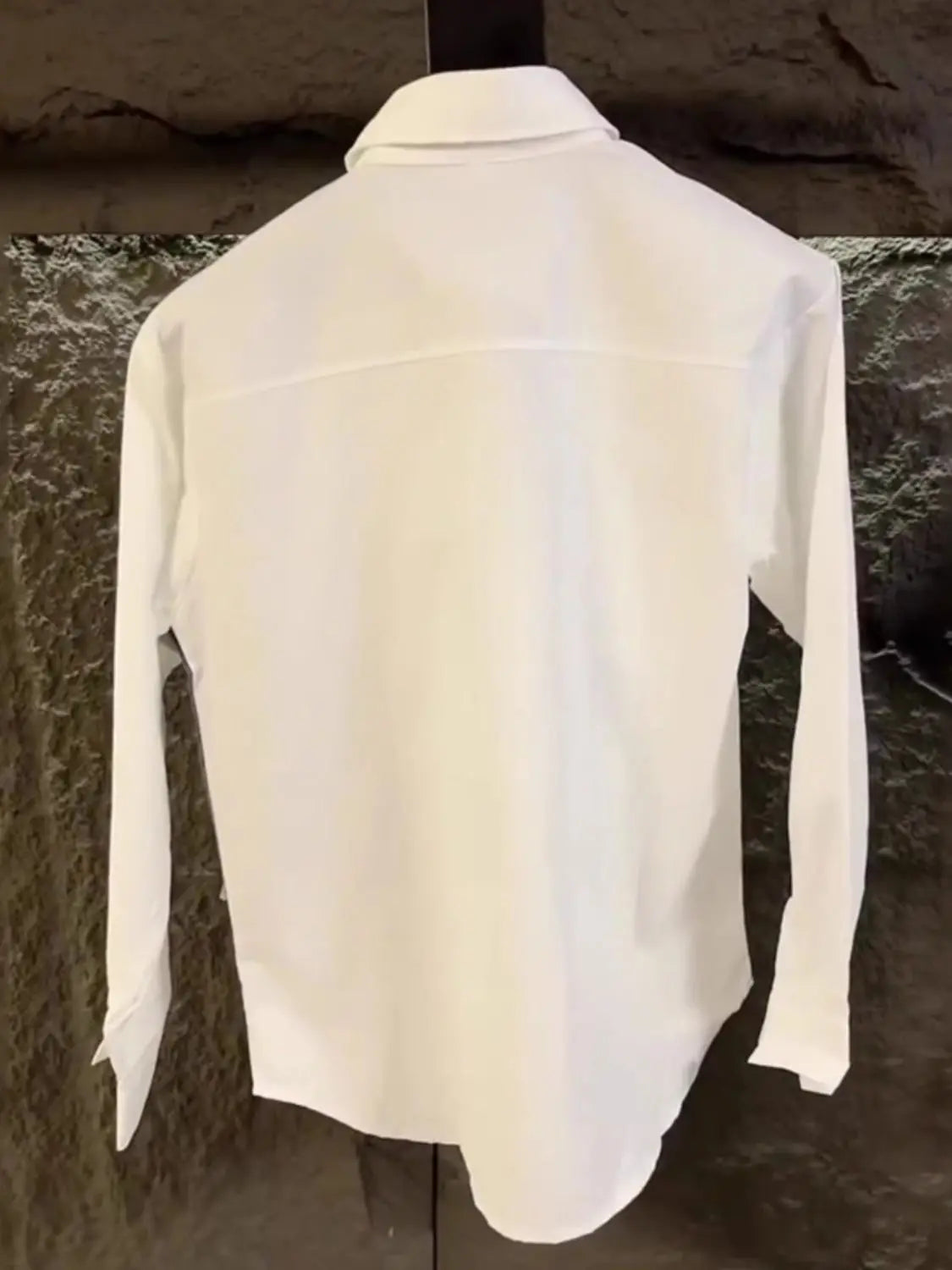 Denim Patchwork Contrast Collar Shirt Men's High-End Design Unique Shirt Trendy Long Sleeve Coat