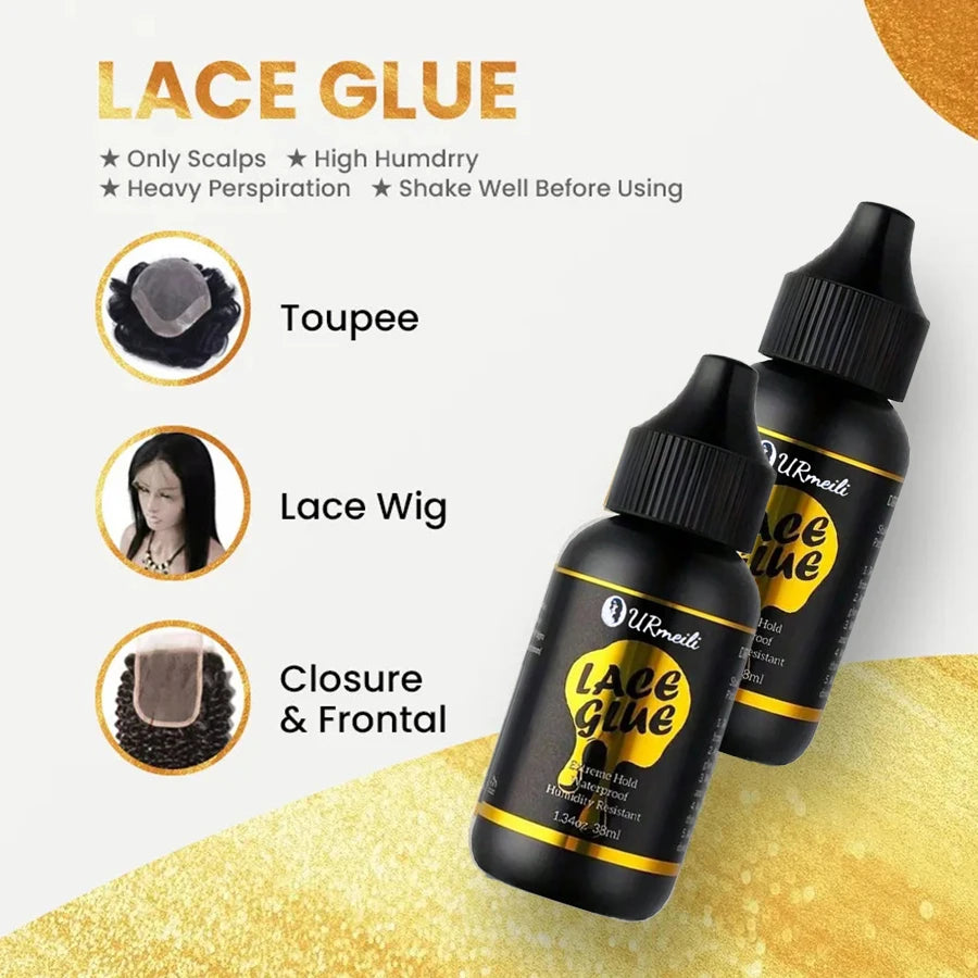 38ML Wig Glue Lace Glue for Lace Front Wigs, Extra Hold Lace Front Wig Glue Hair Replacement Adhesive