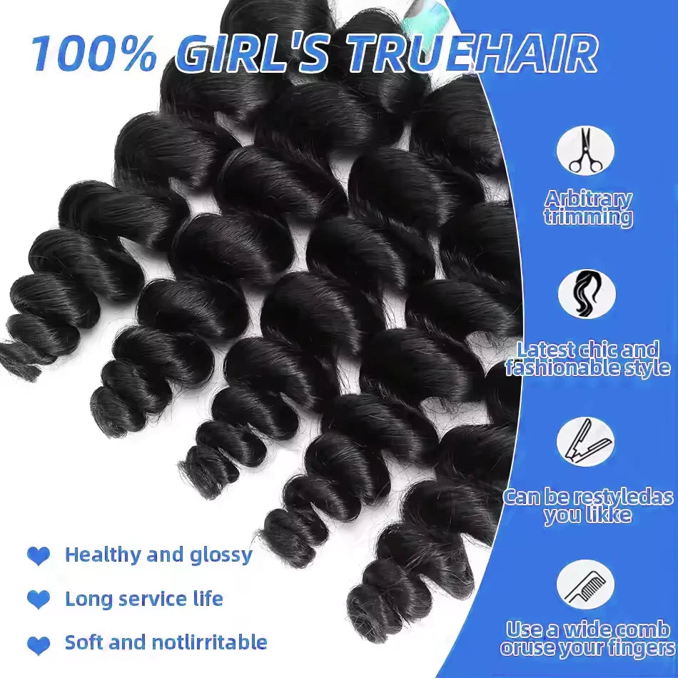 16A Loose Wave Bundles Human Hair 100% Unprocessed Brazilian 3 4 5Pcs Raw Hair Bundles Weave Extensions 30 40 Inch free shipping