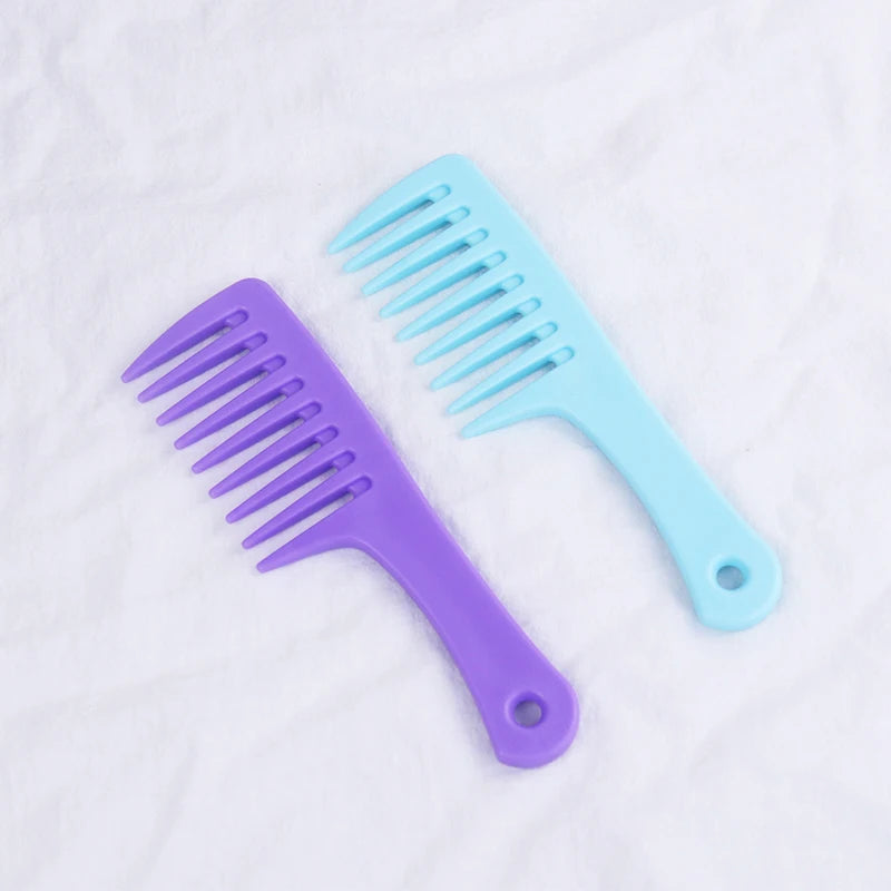 1pc portable mini hair comb heat-resistant women's wet hook curling brush professional styling tool Special for real hair wigs