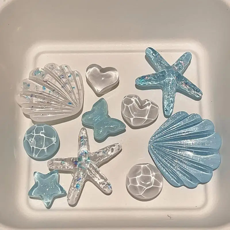 1pc/set DIY Clogs Sandals Garden Shoe Decor Cute Starfish Shell Resin Shoe Charms Accessories Buckles Bag Pins Girls Gifts