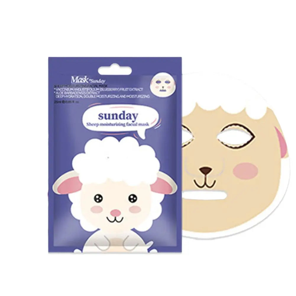 1/5pcs Cute Cartoon Animal Children's Sheet Mask Kids Spa Moisturize Face Masks Gentle Moisturizing Brighten Mask Skincare