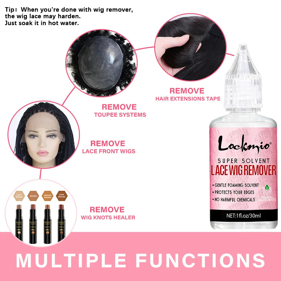 Lace Wig Dyeing and Installation Kit Lace Tint Mousse for Wig Invisible Adhesive Melting Spray for Wigs Front Closure & Remover