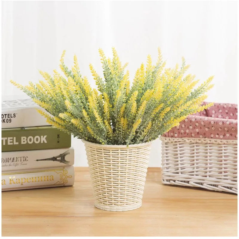A Bunch of Provence Lavender Plastic Artificial Flowers False Plants Wedding Home Decoration Christmas Table Decoration