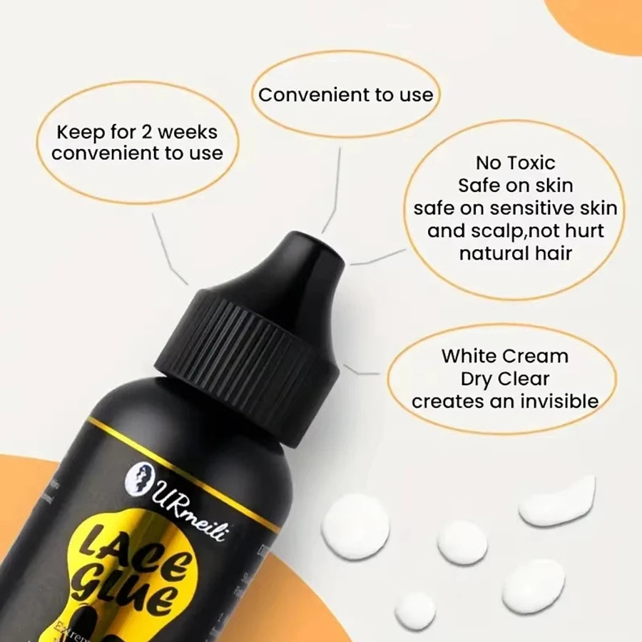 38ML Wig Glue Lace Glue for Lace Front Wigs, Extra Hold Lace Front Wig Glue Hair Replacement Adhesive