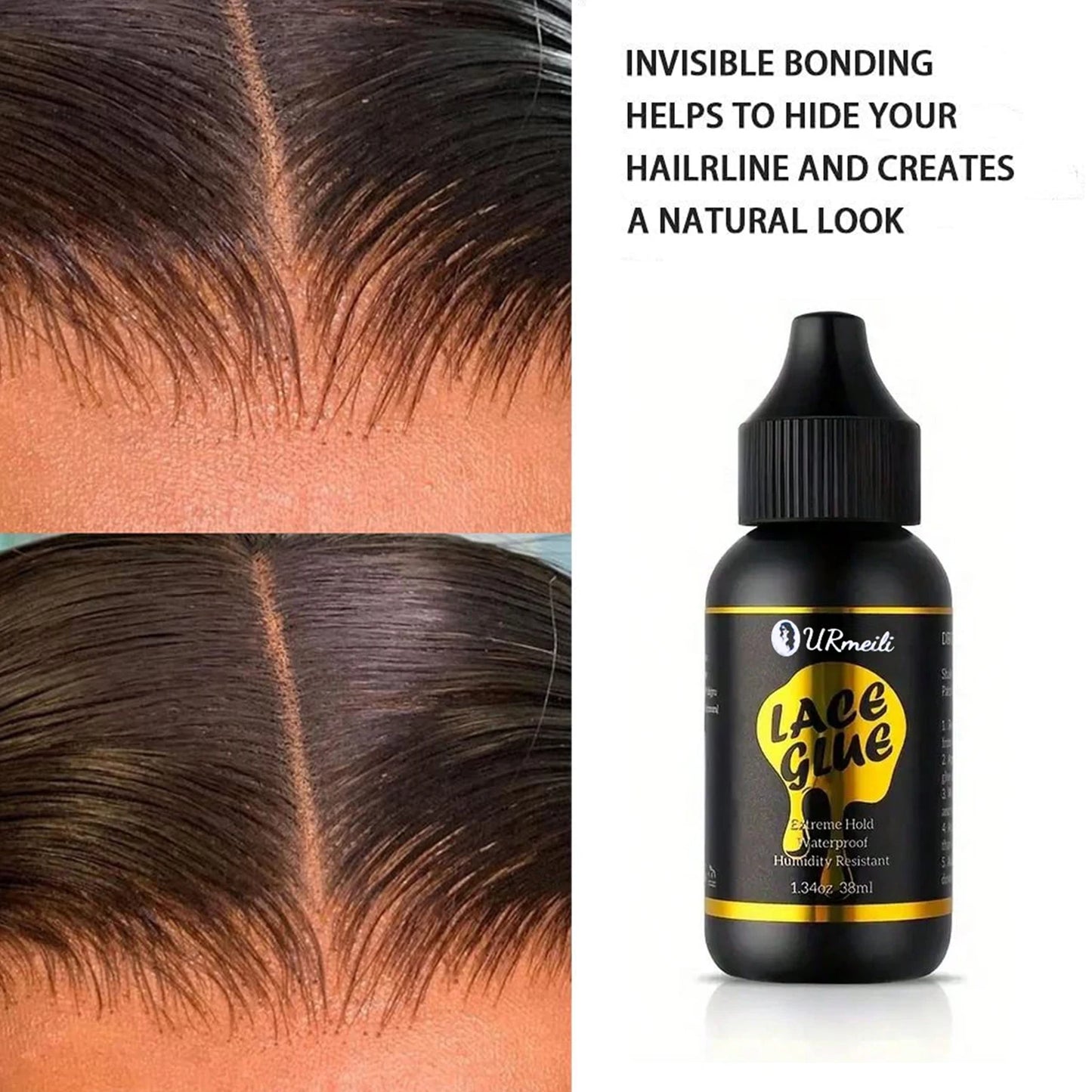 38ML Wig Glue Lace Glue for Lace Front Wigs, Extra Hold Lace Front Wig Glue Hair Replacement Adhesive