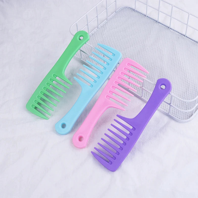 1pc portable mini hair comb heat-resistant women's wet hook curling brush professional styling tool Special for real hair wigs