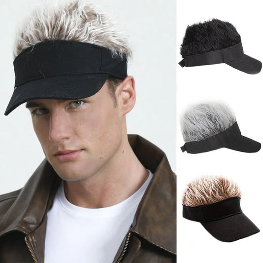 Synthetic Hip Hop One-Piece Wig Hat Funny Fashion Personality Hair Synthesis Cap Wig Hat for Cosplay And Parties