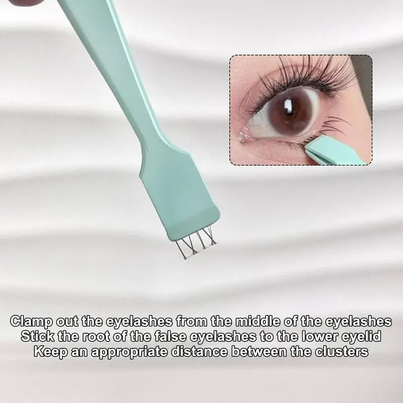 Lash Applicator Tool Eyelash Cluster Applicator Tweezers Non Slip Precise Professional Makeup Tool for Travel Salon Separating