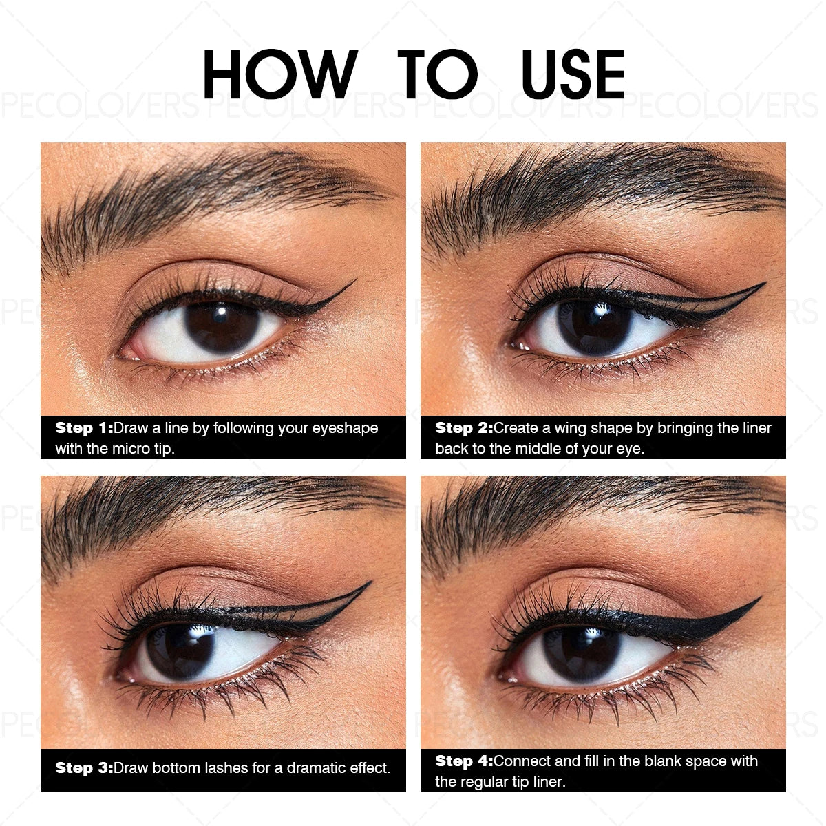 1PC Long Lasting Waterproof Black Liquid Eyeliner Pen Quick-dry Eye Liner Anti Smudge Liquid Eyeliner Pen Perfect for Festivals