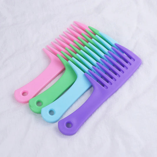 1pc portable mini hair comb heat-resistant women's wet hook curling brush professional styling tool Special for real hair wigs