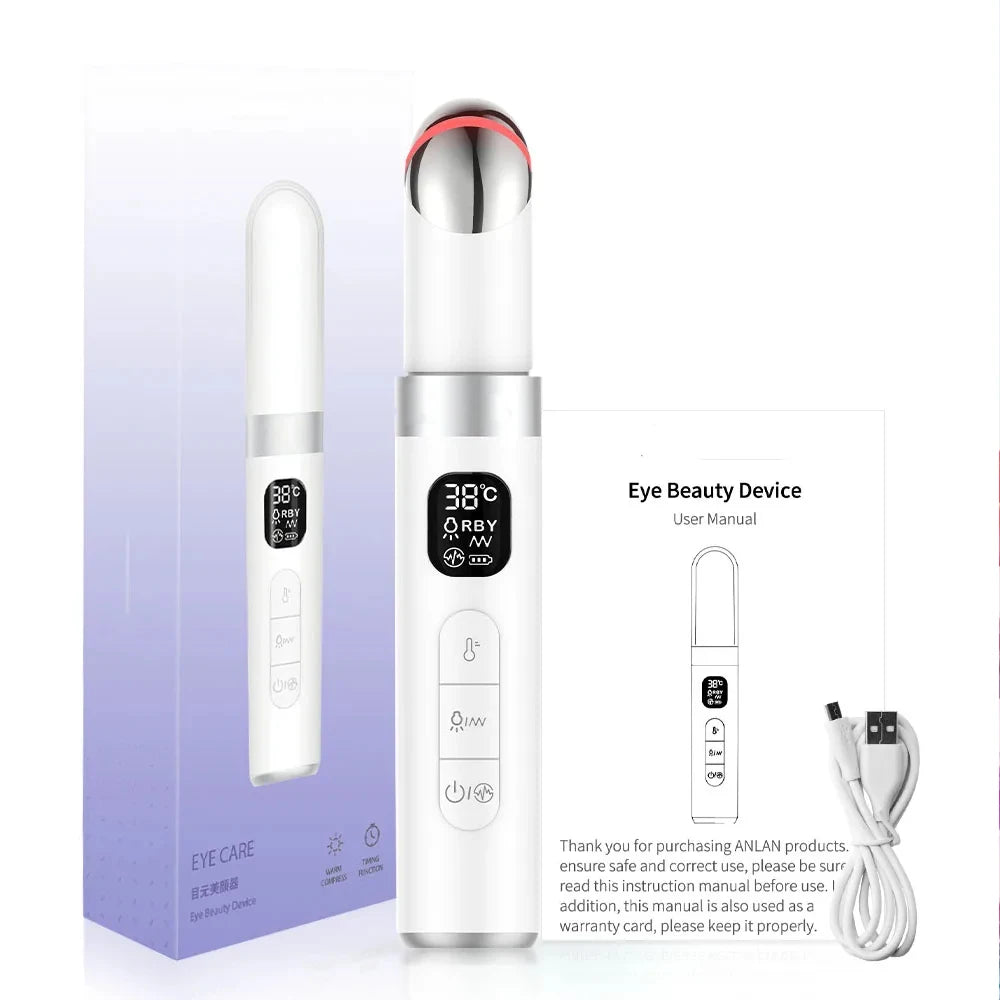 Electric Eye Massager EMS Microcurrent Eye Care Remove Dark Circles Eye Bags Vibration Hot Massage Relax Eye Massage Instrument