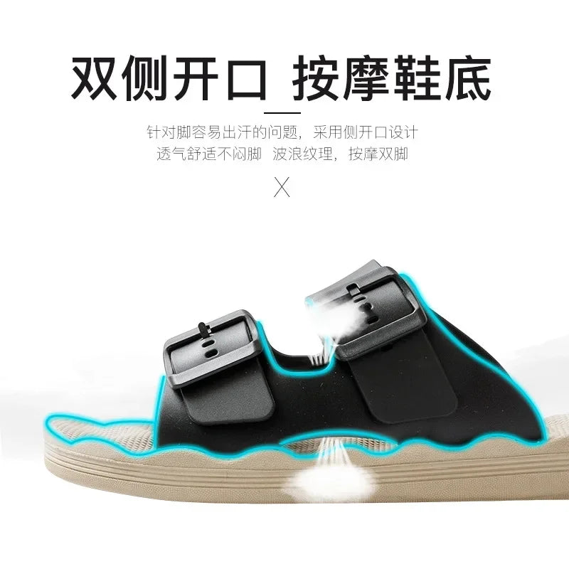 Slippers for Men In Summer Outdoor Wear Home Use Couples Indoor Soft Soles Bathrooms Non-skid Extra Large 4849 Sandals Slippers