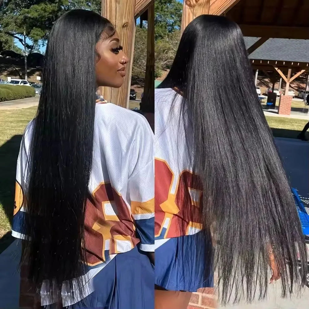 Human Hair 36 40 Inch Bone Straight Raw Hair Human Hair Bundles Extensions 1 3 4 Bundle Black Brazilian Remy Weave Bundles