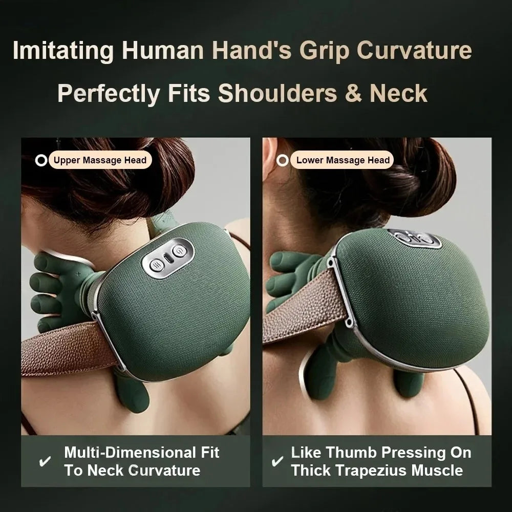 Bionic Hand Shoulder Neck Massager Finger Pressure Shiatsu Neck Back and Shoulder Massager Electric Kneading Neck Deep Massage