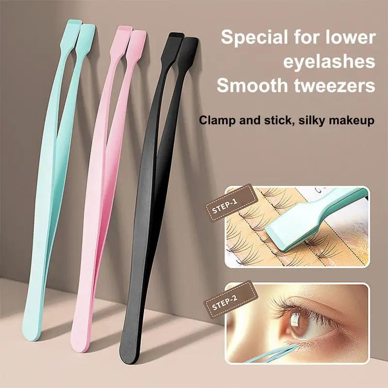 Lash Applicator Tool Eyelash Cluster Applicator Tweezers Non Slip Precise Professional Makeup Tool for Travel Salon Separating