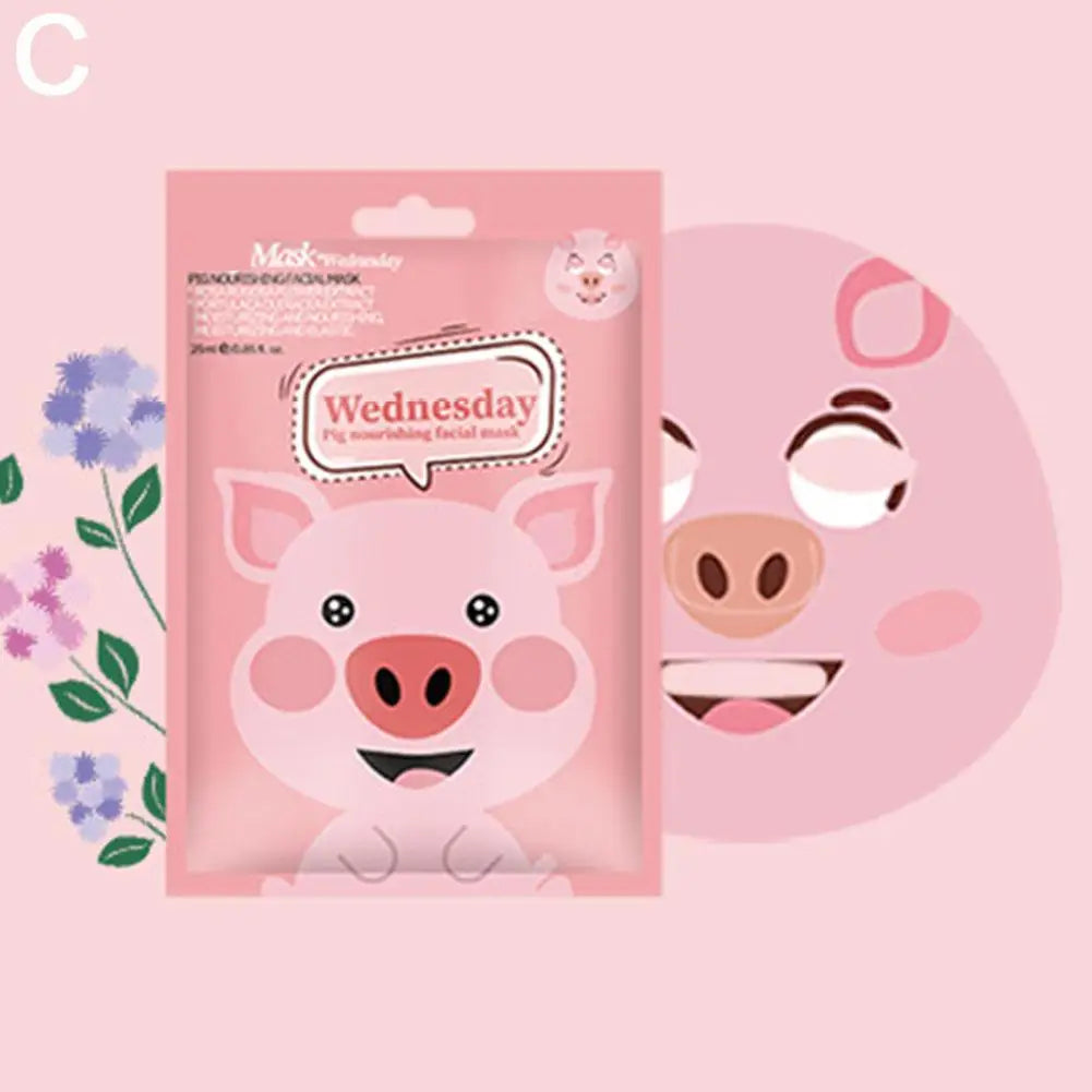 1/5pcs Cute Cartoon Animal Children's Sheet Mask Kids Spa Moisturize Face Masks Gentle Moisturizing Brighten Mask Skincare