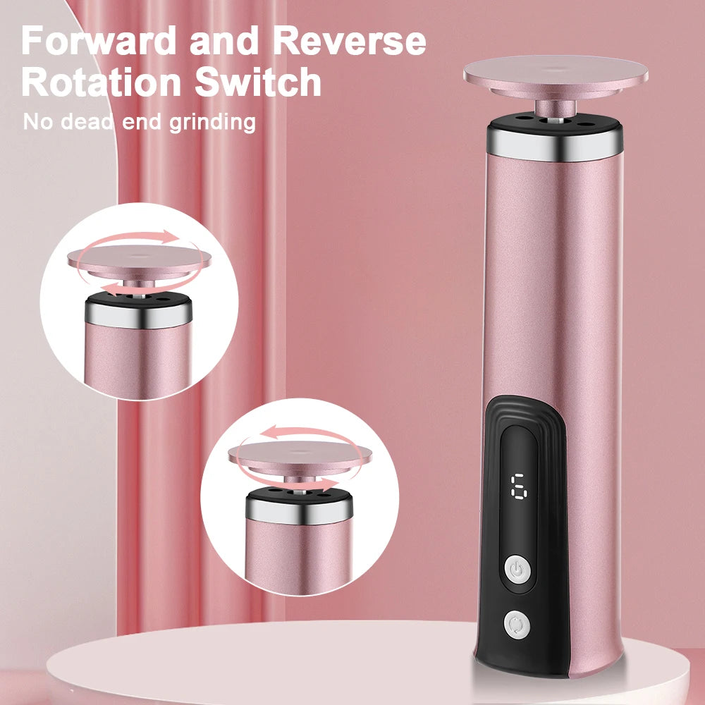 New 2 In1 Wireless Electric File For Feet Pedicure Machine Dead Skin Removal with Replacement Sand  Foot Care Tool Scrubber