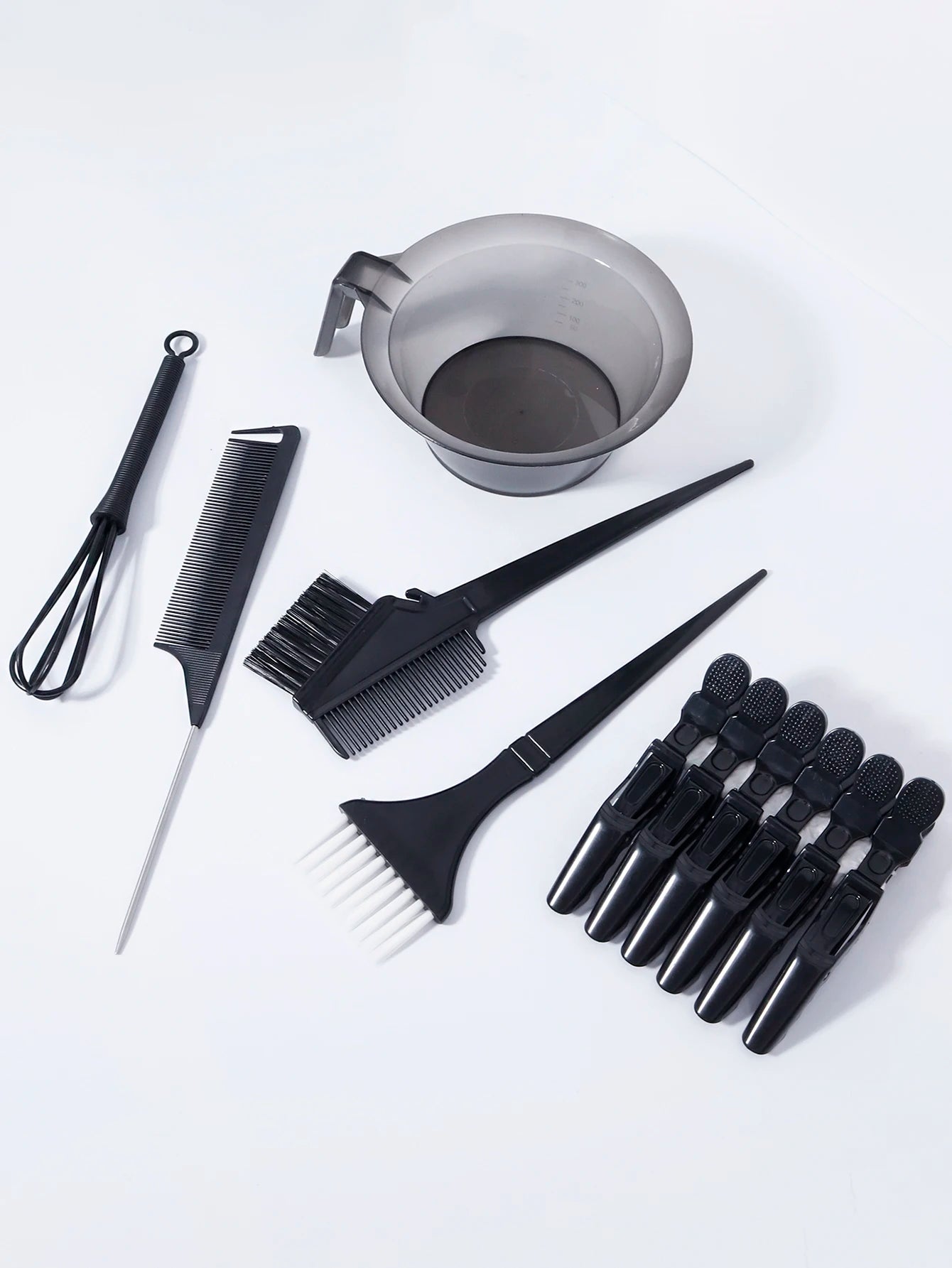 11pcs professional hair dye set with hair dye brush comb, clip, dye stirrer, suitable for hair salons,special for real hair wigs