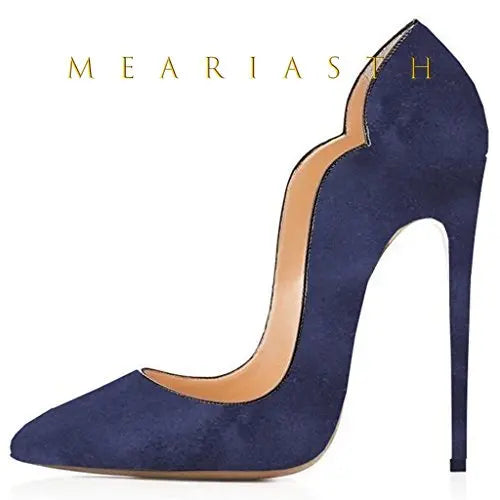 12cm Heels Women Patent Leather High Thin Heel Shoes Office Nightclub Pointed Toe V-mouth Single Shoes Wedding Party Women Pumps