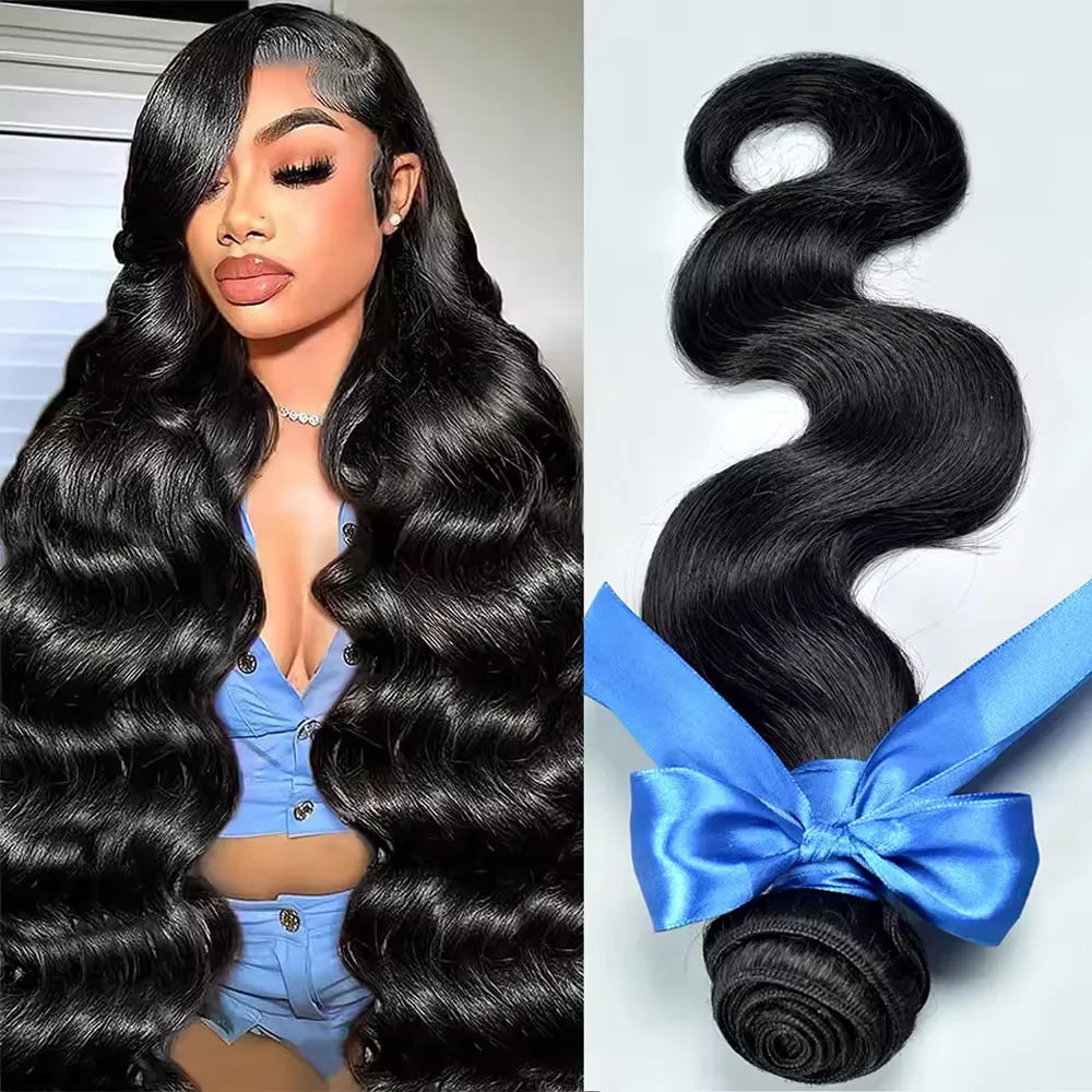 30 40 Inch Body Wave Bundles 100% Real Raw Human Hair Extensions Wet And Wavy Remy Weave Hair Bundles For Black Women