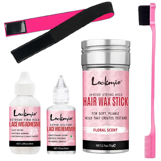 Lace Wig Adhesive Strong Wig Front Glue Liquid Remover Smooth Hair Wax Stick for Wig Broken Back Hair Styling Solid Pomade Cream