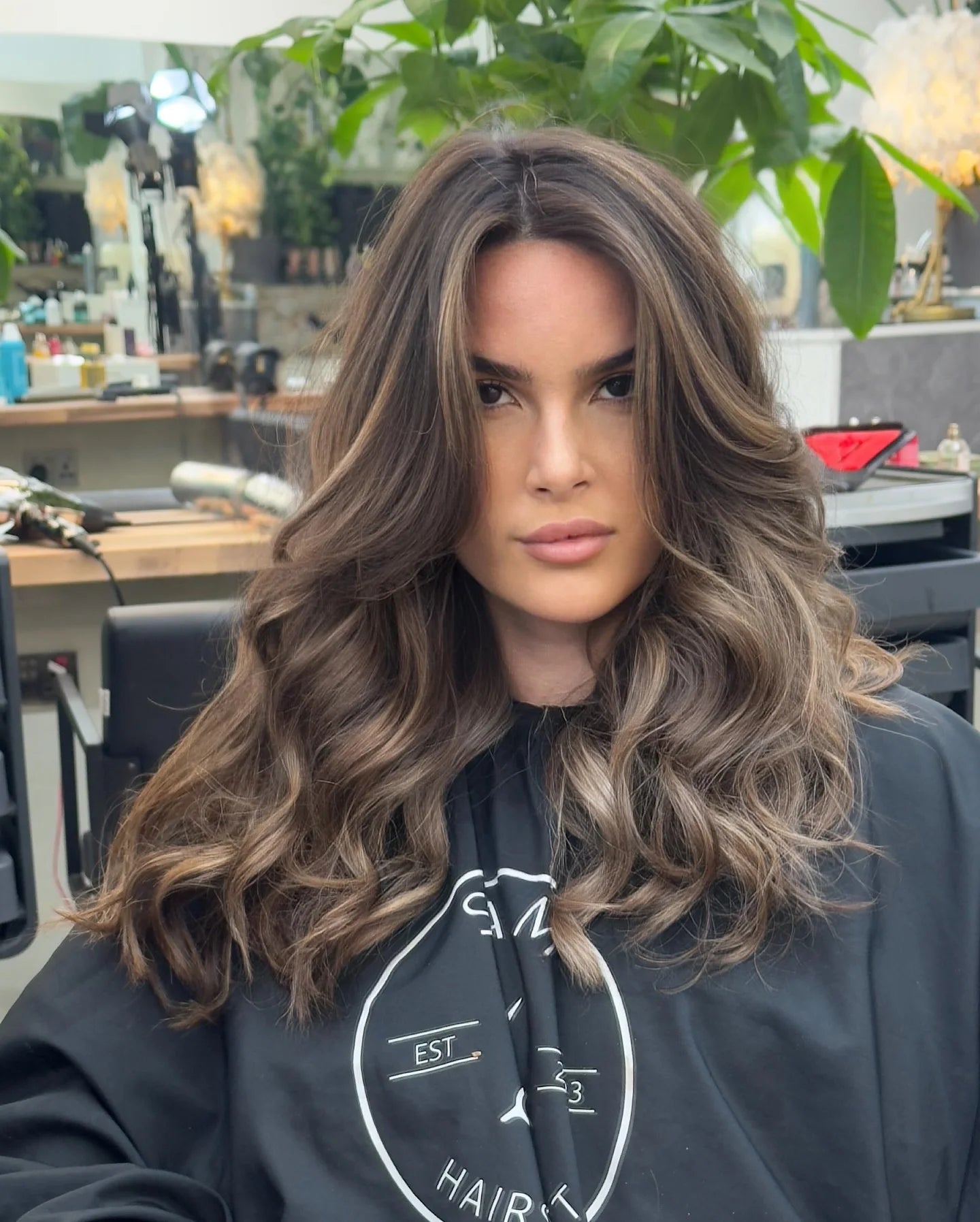 Long Natural Wavy Chestnut brown Wig Realistic And Natural Luxury Synthetic Lace Wigs For Women Cosplay Party