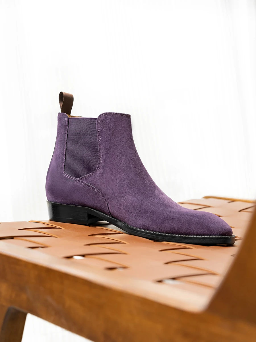 2025 Hanmce Chelsea Boots Top Quality Genuine Leather Slip-On Luxury Boots Men