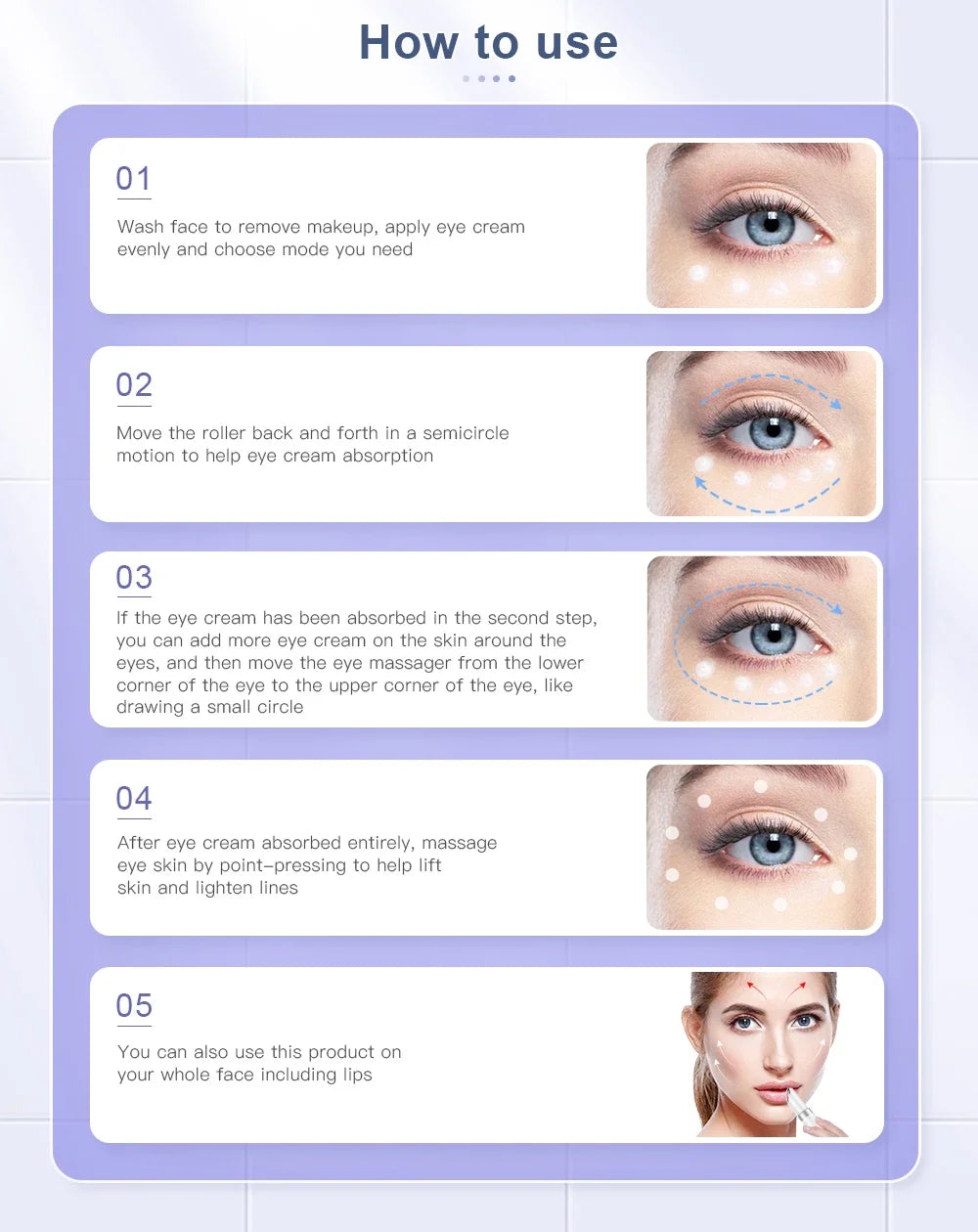 Electric Eye Massager EMS Microcurrent Eye Care Remove Dark Circles Eye Bags Vibration Hot Massage Relax Eye Massage Instrument