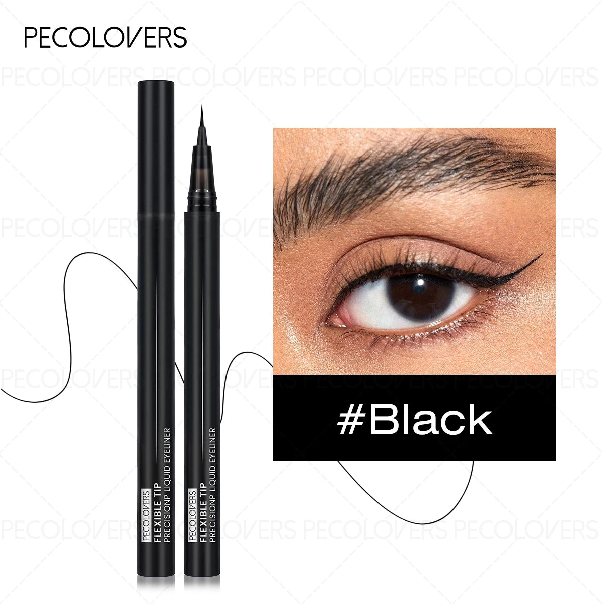 1PC Long Lasting Waterproof Black Liquid Eyeliner Pen Quick-dry Eye Liner Anti Smudge Liquid Eyeliner Pen Perfect for Festivals