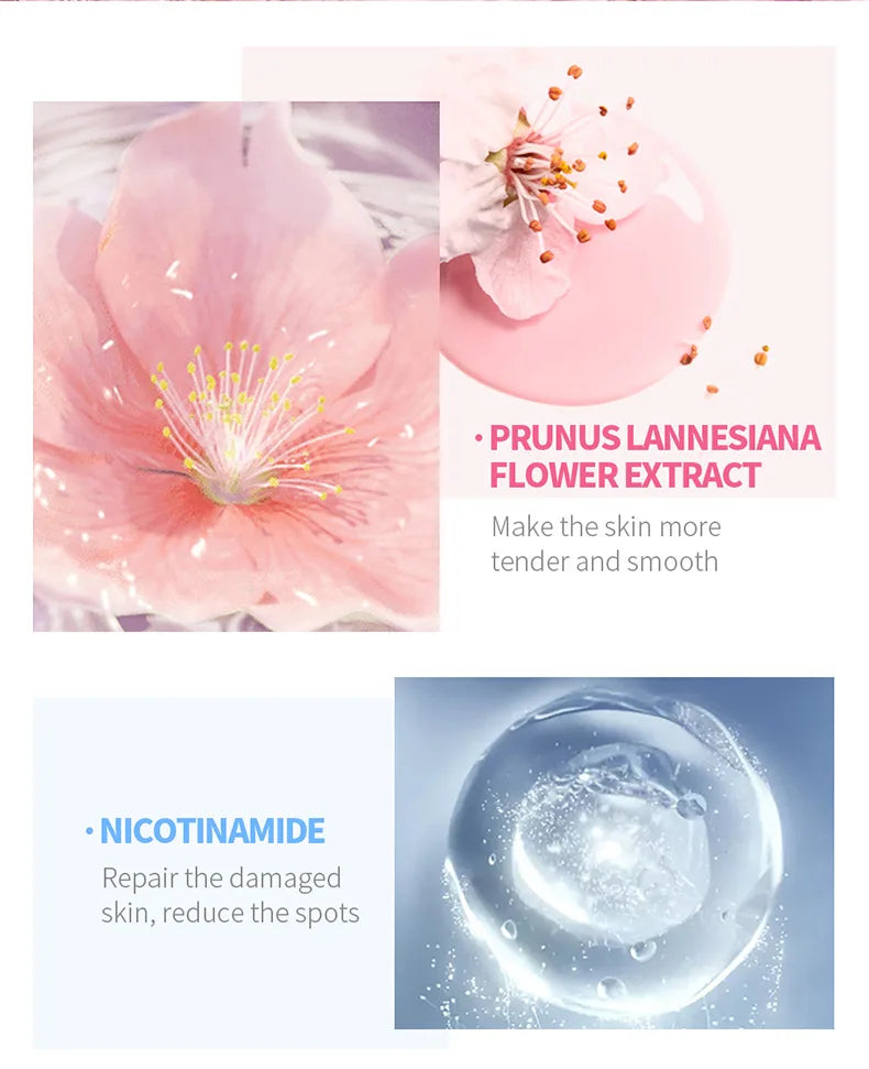 LAIKOU Sakura Face Lotion Moisturizing Essence  Shrink Pores Repairing  Improve Skin Elasticity  100ML